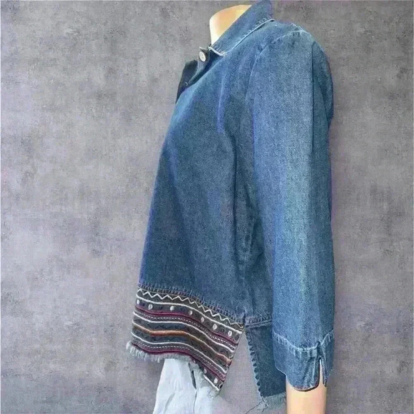 Mountain Lake women's Casuals denim top size S - Picture 3 of 12